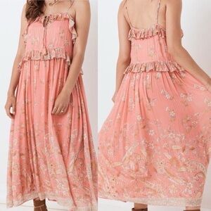 Spell Hendrix Strappy Maxi Dress Dusty Pink